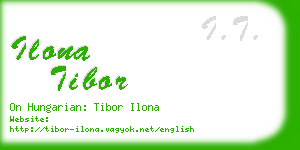 ilona tibor business card